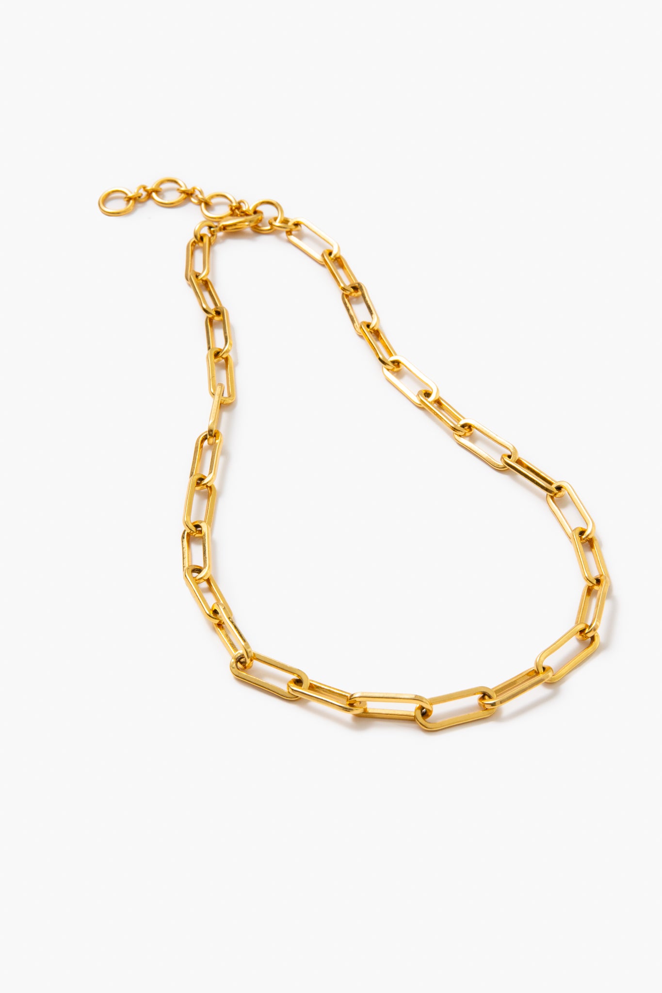 Diamond Link Paperclip Necklace | Mila Gems